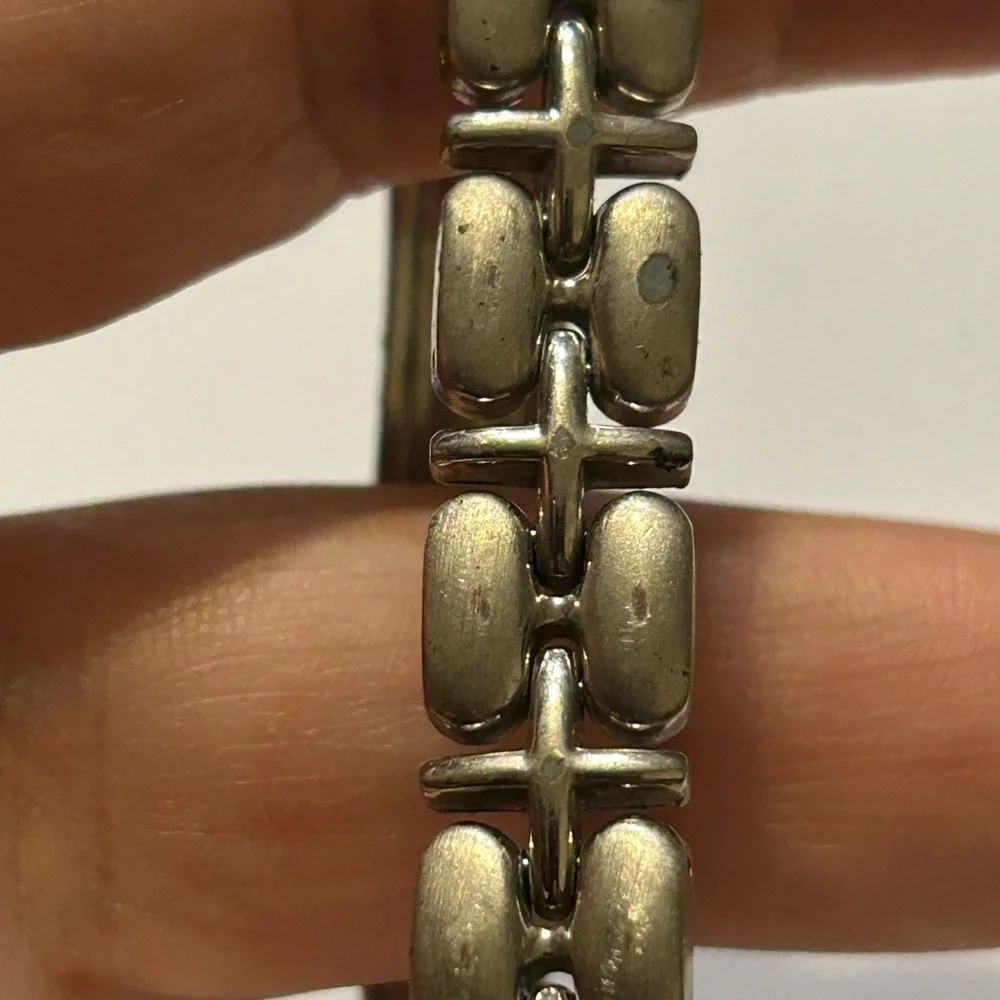 Anne Klein Silver and Blue Artistic Timepiece